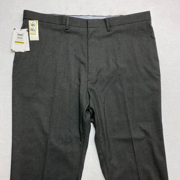 J.M. Haggar Big & Tall Lux Fabric Dress Pants Men's 44x30 Gray Joe $120 NWT - Picture 1 of 12